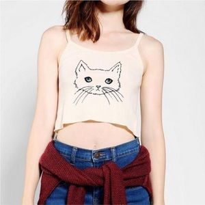Urban Outfitters BDG Kitty Cat Cropped Cami Top Size Medium
